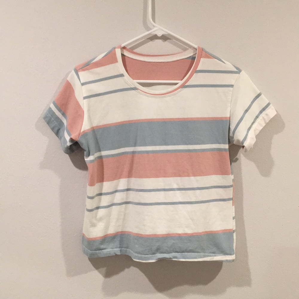 Contrast Wide Stripped Tee